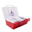 86pc OSHA Compliant First Aid Kit in Clear Hard Case | https://www.bestnamebadges.com