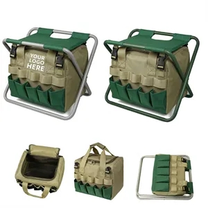 Folding Gardener Gardening Stool Organizer for Outdoor