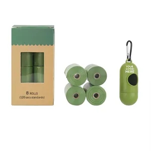 Dog Poop Bag Holder Dispenser with Metal Carabiner Clip