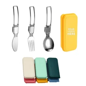 Folding Camping Utensil 3 Pcs Travel Cutlery Set