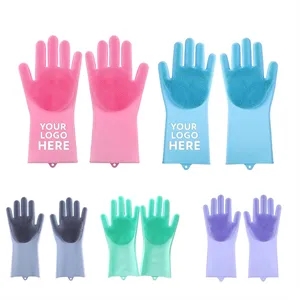 Silicone Dishwashing Scrubber Glove for Washing Dishes