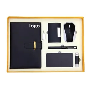A5 Luxury PU Leather Notebook with Office Supplies Gift Set