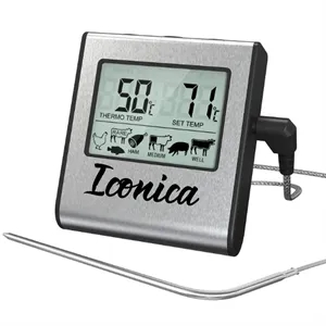 BBQ Grill Thermometer Clock Timer
