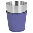 Purple 2oz. Leatherette & Stainless Steel Shot Glass | https://www.bestnamebadges.com