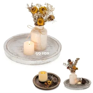 Wooden Tray Candle Holder