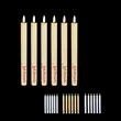 Flameless Ivory Taper Candles Flickering with 10-Key Remote | https://www.bestnamebadges.com