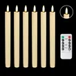 Flameless Ivory Taper Candles Flickering with 10-Key Remote | https://www.bestnamebadges.com