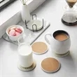 6 Pcs Drink Coasters Set with Holder | https://www.bestnamebadges.com