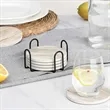 6 Pcs Drink Coasters Set with Holder | https://www.bestnamebadges.com