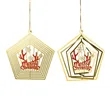 Custom Gold 3D Rotation Ornaments | https://www.bestnamebadges.com