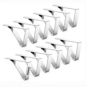 6 Pcs Stainless Steel Tablecloth Clip for Picnic
