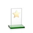 Dallas Star Award - Green/Gold | https://www.bestnamebadges.com
