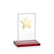 Dallas Star Award - Red/Gold | https://www.bestnamebadges.com