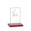 Dallas Star Award - Red/Silver | https://www.bestnamebadges.com