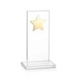 Dallas Star Award - Clear/Gold | https://www.bestnamebadges.com