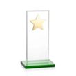Dallas Star Award - Green/Gold | https://www.bestnamebadges.com