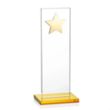 Dallas Star Award - Amber/Gold | https://www.bestnamebadges.com