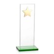 Dallas Star Award - Green/Gold | https://www.bestnamebadges.com