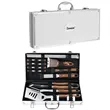 21pcs Extra Thick Stainless Steel Grill Tool Set | https://www.bestnamebadges.com