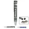8 Bit Metal Screwdriver Tool Kit with Clip | https://www.bestnamebadges.com
