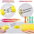 2 Pcs Stainless Steel Corn Cob Holders | https://www.bestnamebadges.com