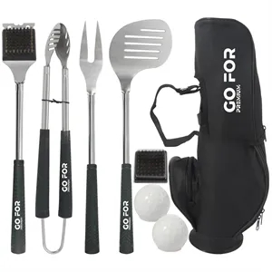8PCS Golf-Club Style BBQ Tools Set