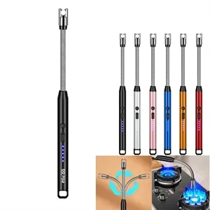 USB Rechargeable Windproof Flameless Long Electric Lighter