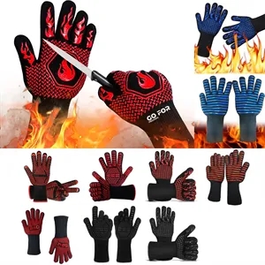 BBQ Fireproof Non-Slip Silicone Gloves