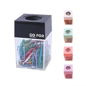 Paperclip Storage Bucket with Magnetic Top
