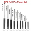 9 Pieces Roll Pin Punch Set | https://www.bestnamebadges.com