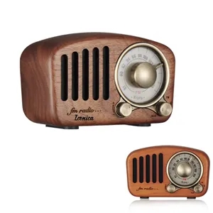 Wooden Bluetooth Speaker Vintage Radio Retro