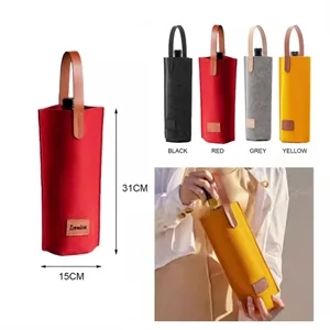 Wine Felt Bag Single Bottle Carrier Tote