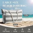 Large Canvas Beach Tote Bags with Zipper | https://www.bestnamebadges.com