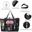 Large Storage Mesh Beach Tote Bags with 7 Pockets | https://www.bestnamebadges.com