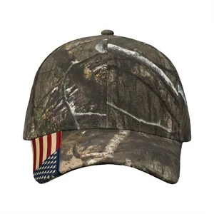 KATI Camo Woven USA Flag Cap | https://www.bestnamebadges.com