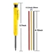 Solid Carpenter Pencil with Built-in Sharpener | https://www.bestnamebadges.com