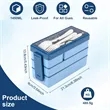 3 Compartment Stackable Bento Lunch Box | https://www.bestnamebadges.com