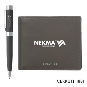 Cerruti 1881® Zoom Card Wallet & Fountain Pen Gift Set | https://www.bestnamebadges.com