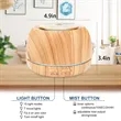 300ML Wood Grain Cool Mist Aromatherapy Diffuser | https://www.bestnamebadges.com
