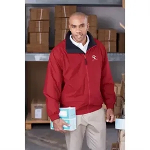 Harriton Unisex Fleece Lined Nylon Jacket - Dark/All | https://www.bestnamebadges.com