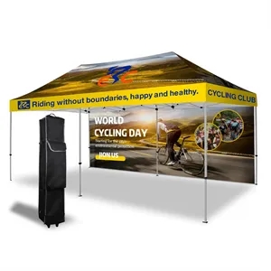 10' X 20' Aluminum Frame Tent With Canopy and Back Wall
