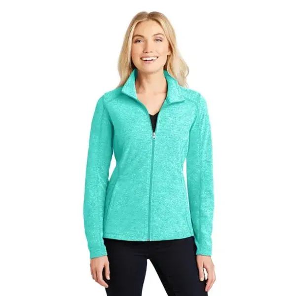 Port Authority Ladies Heather Microfleece Full-Zip Jacket