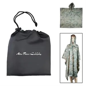 Digital Camo Poncho in Pouch | https://www.bestnamebadges.com