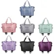 Expandable Foldable Duffle Bag with Spinner Wheels | https://www.bestnamebadges.com