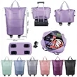 Expandable Foldable Duffle Bag with Spinner Wheels | https://www.bestnamebadges.com