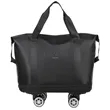 Expandable Foldable Duffle Bag with Spinner Wheels | https://www.bestnamebadges.com