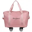 Expandable Foldable Duffle Bag with Spinner Wheels | https://www.bestnamebadges.com