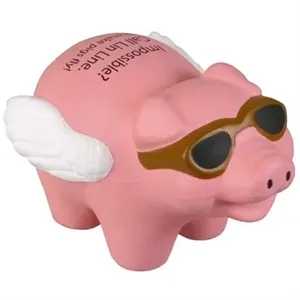Flying Pig Stress Reliever | https://www.bestnamebadges.com