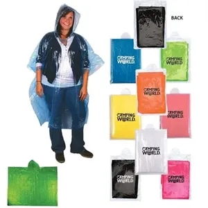 Disposable Rain Poncho | https://www.bestnamebadges.com