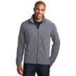 Port Authority Heather Microfleece Full-Zip Jacket | https://www.bestnamebadges.com